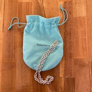 Tiffany & co 16” silver round large link necklace